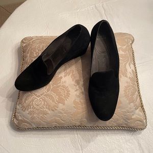 Stuart Weitzman Black Suede Wedge Size 9.5